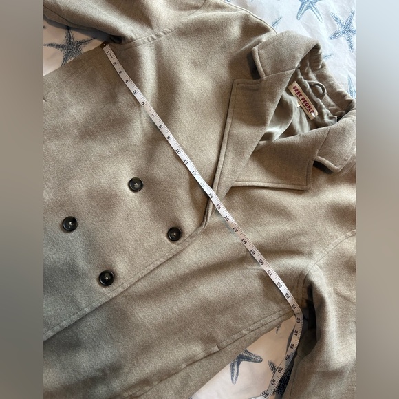 Free People Oversized Coat Jacket Light Green/Gray Button Closure Comfy Medium - Picture 4 of 9